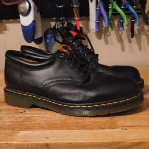 Classic Dr. Martens Black Leather Men's Oxford Shoes